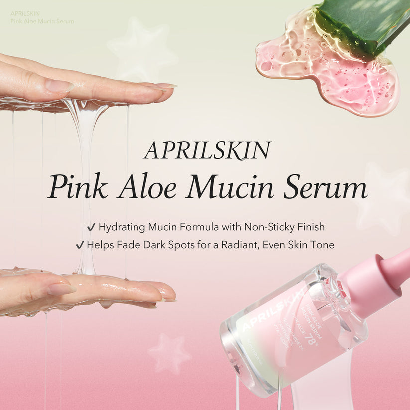 APRILSKIN Pink Aloe Mucin Serum (30ml) - Kiyoko Beauty