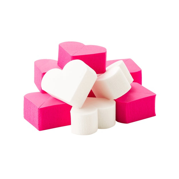 SHOBI Heart Puff Sponges (10pcs) - Kiyoko Beauty