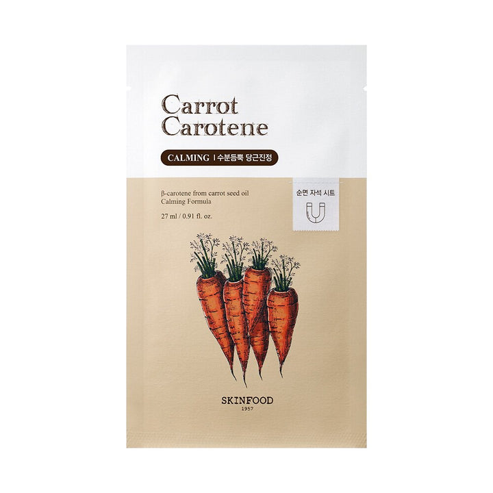 SKINFOOD Carrot Carotene Calming Mask Sheet (1 pc) - Kiyoko Beauty