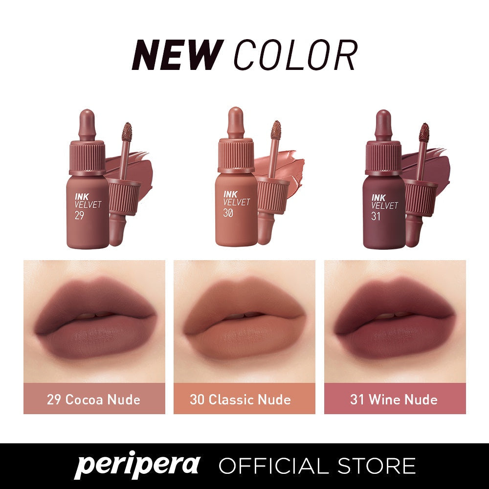 PERIPERA Ink Velvet Lip Tint: Nude Collection - Kiyoko Beauty