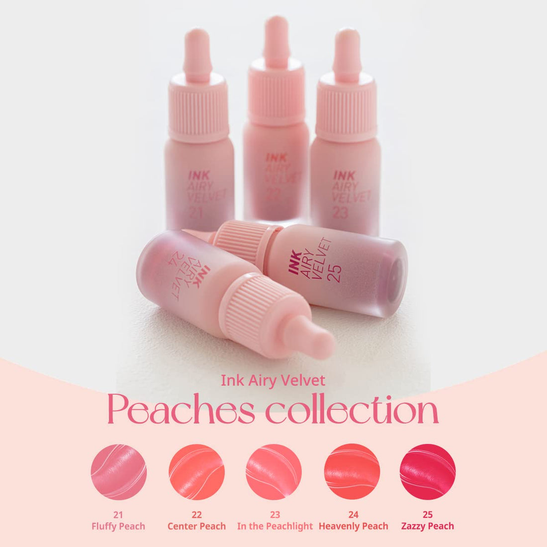 PERIPERA Ink Airy Velvet Lip Tint: Peaches Collection