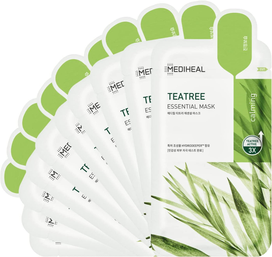 MEDIHEAL Teatree Essential Mask (10pcs) - Kiyoko Beauty