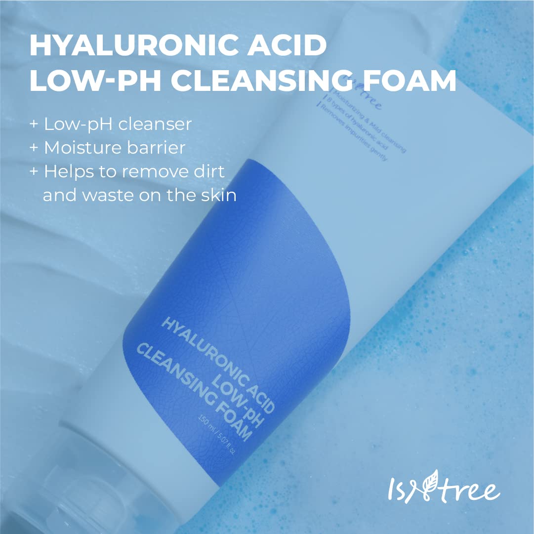 ISNTREE Hyaluronic Acid Low PH Cleansing Foam (150ml) - Kiyoko Beauty