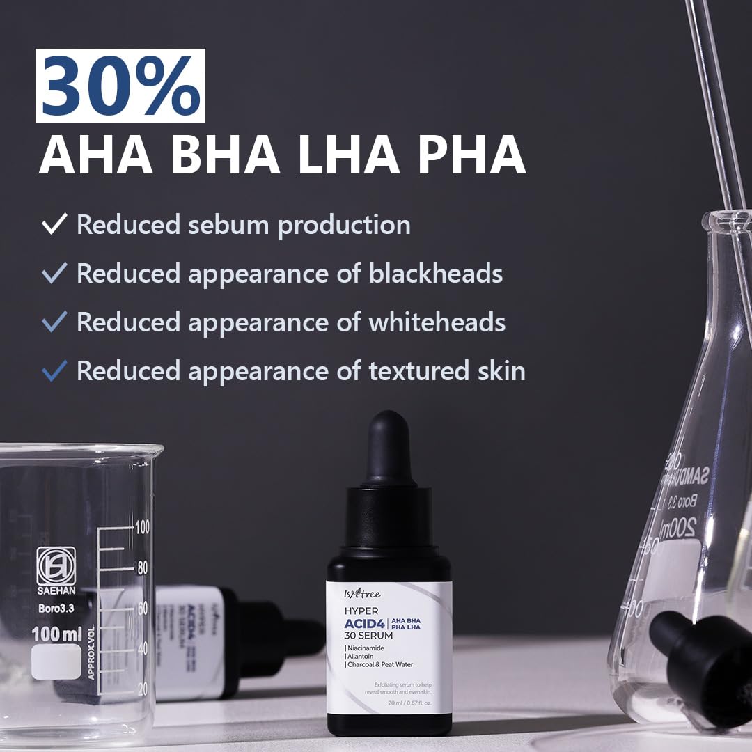 ISNTREE Hyper Acid 4 AHA BHA PHA LHA 30 Serum (20ml) - Kiyoko Beauty