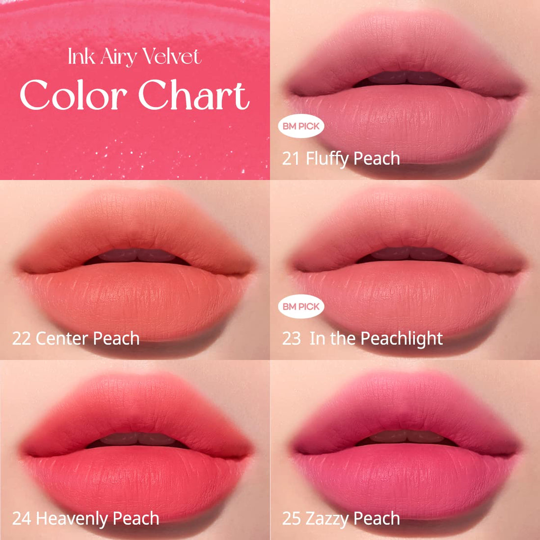 PERIPERA Ink Airy Velvet Lip Tint: Peaches Collection 2022 - Kiyoko Beauty