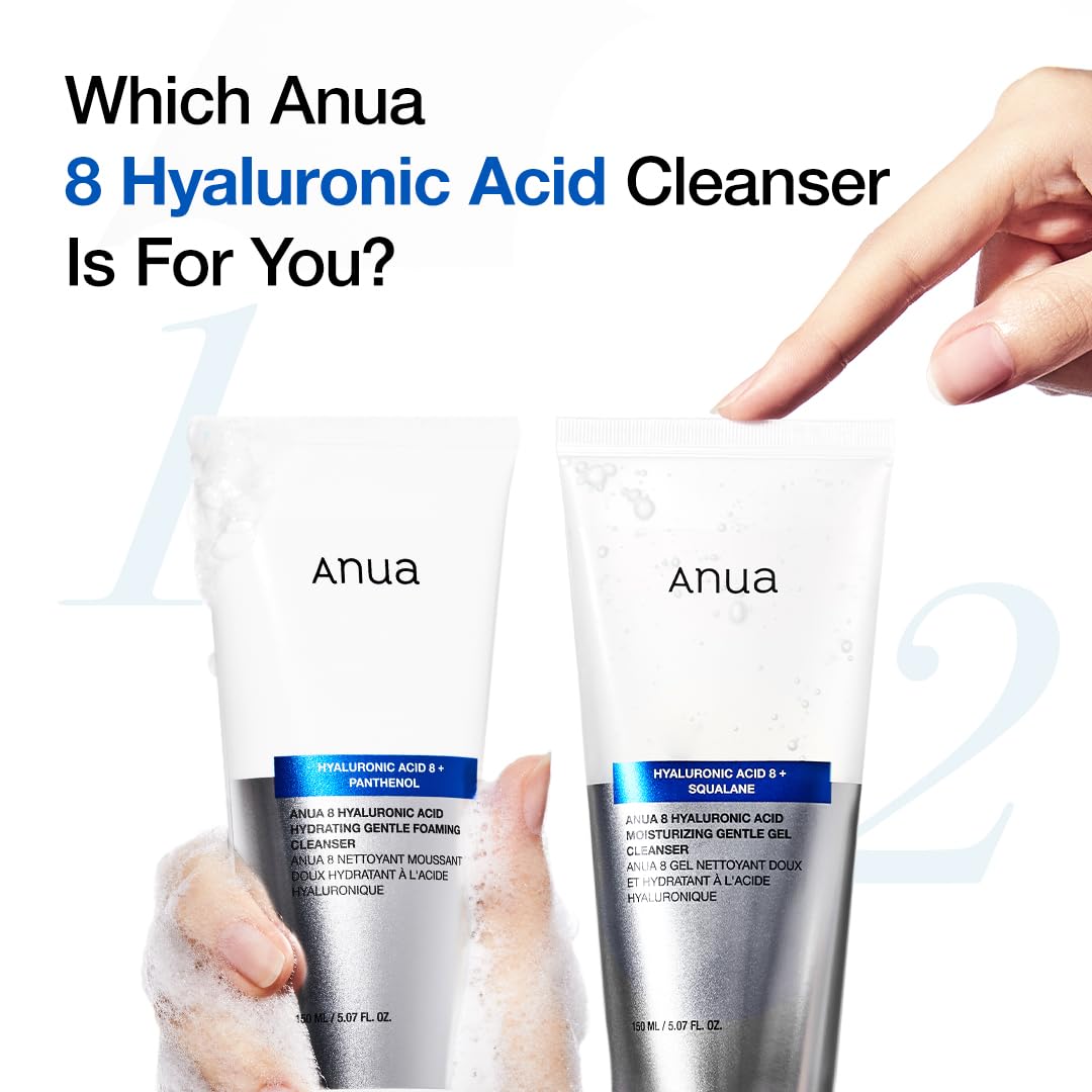 ANUA 8 Hyaluronic Acid Moisturizing Gentle Gel Cleanser (150ml) - Kiyoko Beauty