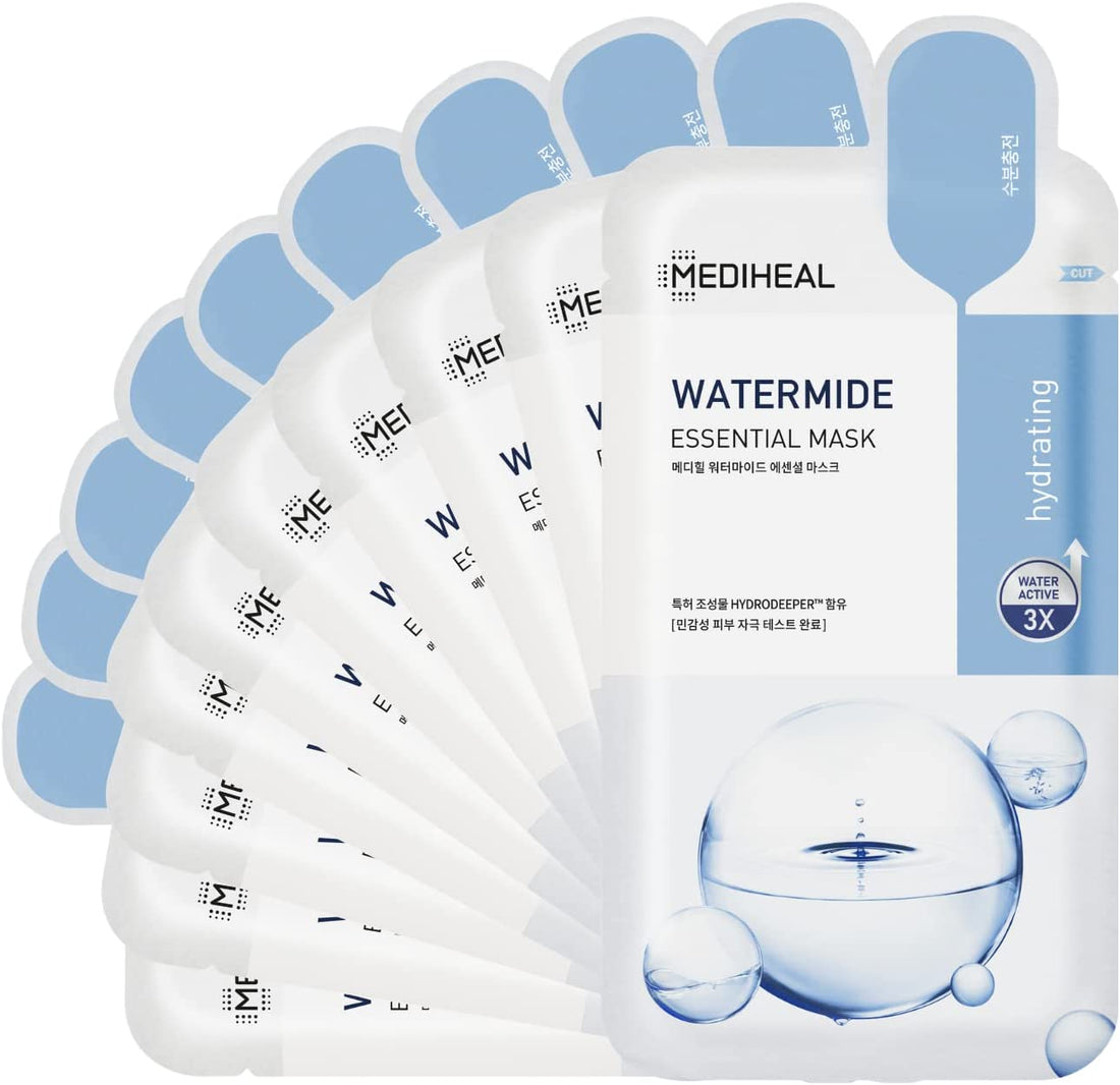 MEDIHEAL Watermide Essential Mask (10pcs) - Kiyoko Beauty