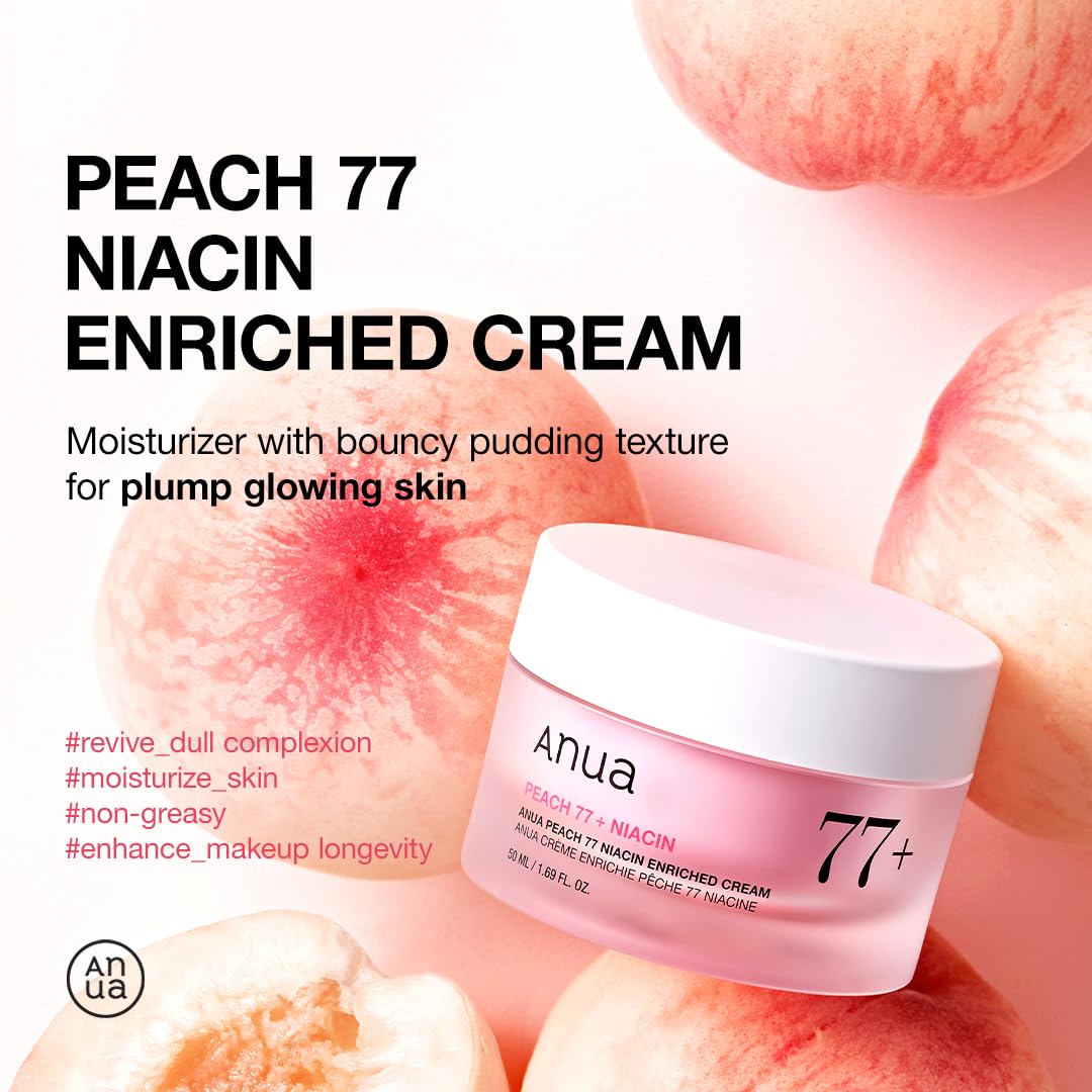 ANUA Peach 77% Niacin Enriched Cream (50ml) - Kiyoko Beauty