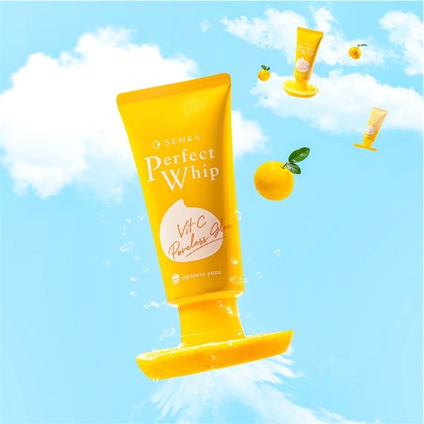 Shiseido Senka Perfect Whip Vit C Poreless Foam Cleanser (100g) - Kiyoko Beauty