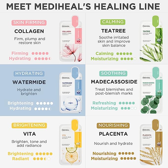 MEDIHEAL Watermide Essential Mask (10pcs) - Kiyoko Beauty