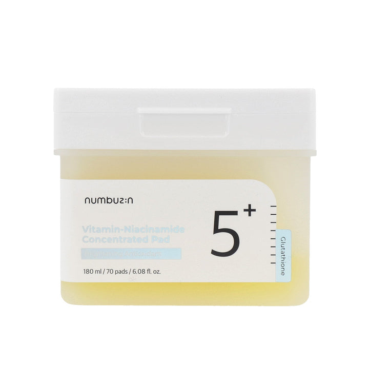 numbuzin No.5+ Vitamin Niacinamide Concentrated Pads (70pcs) - Kiyoko Beauty