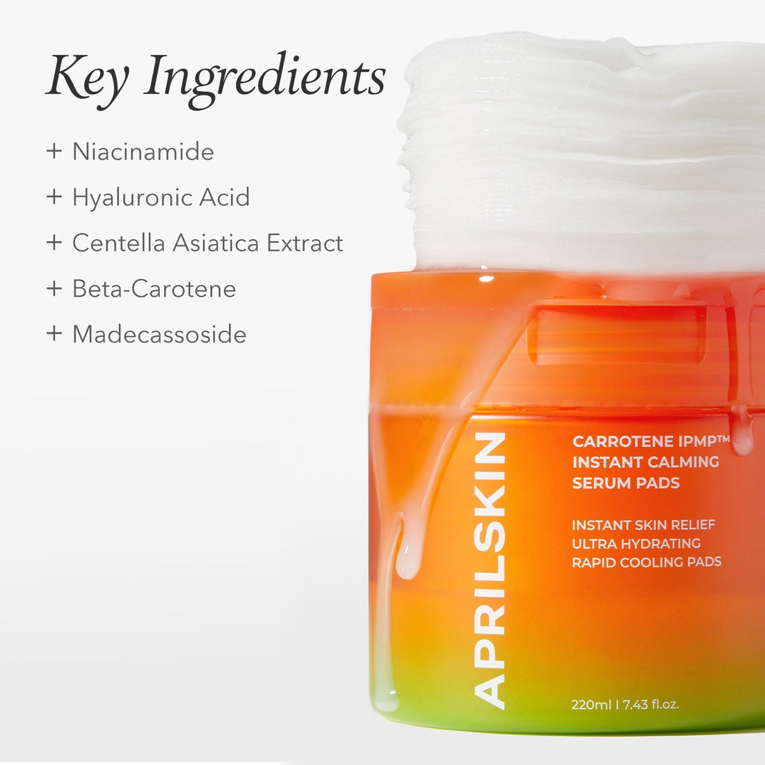 APRILSKIN Carrotene IPMP™ Instant Calming Serum Pads - Kiyoko Beauty