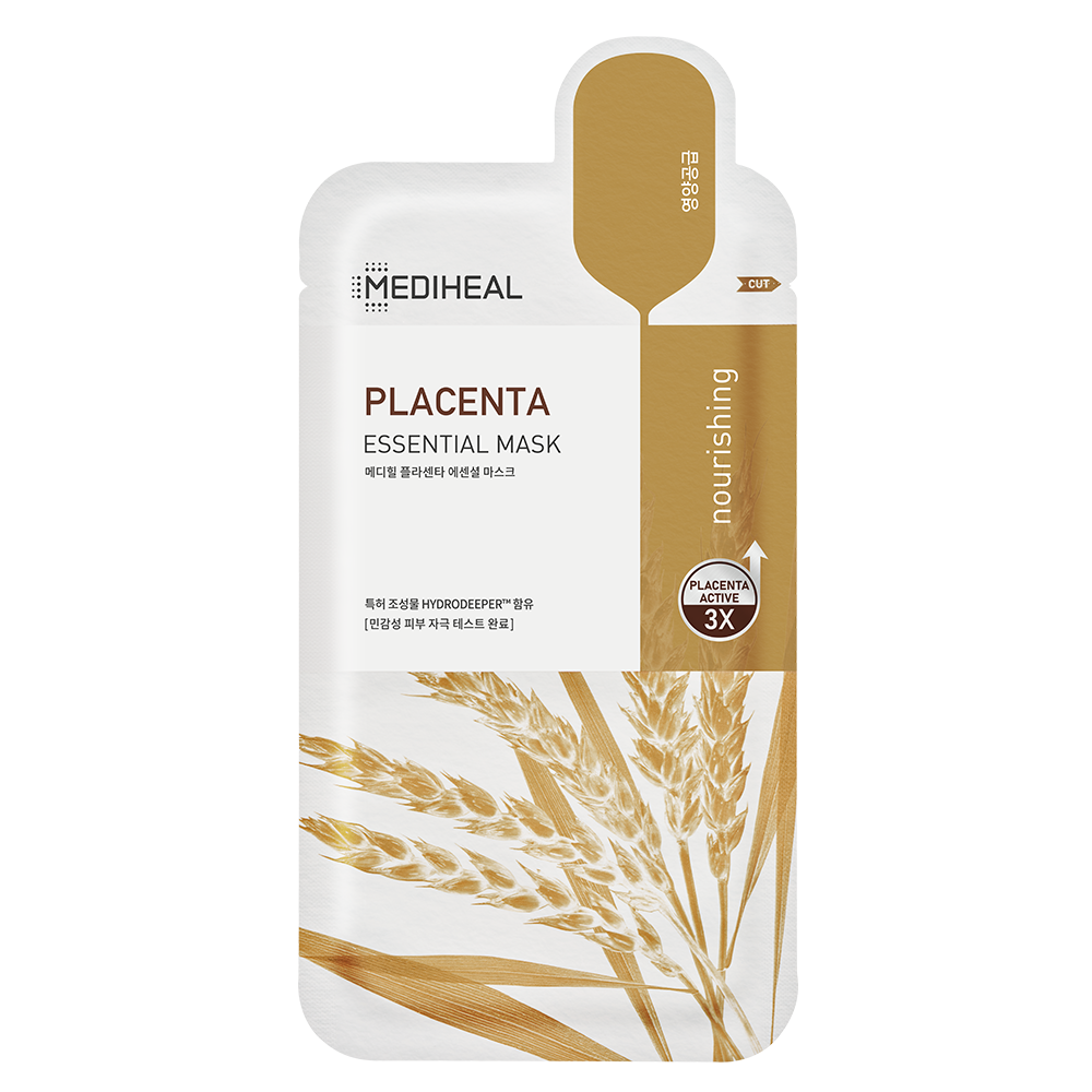 MEDIHEAL Placenta Essential Mask (10pcs) - Kiyoko Beauty