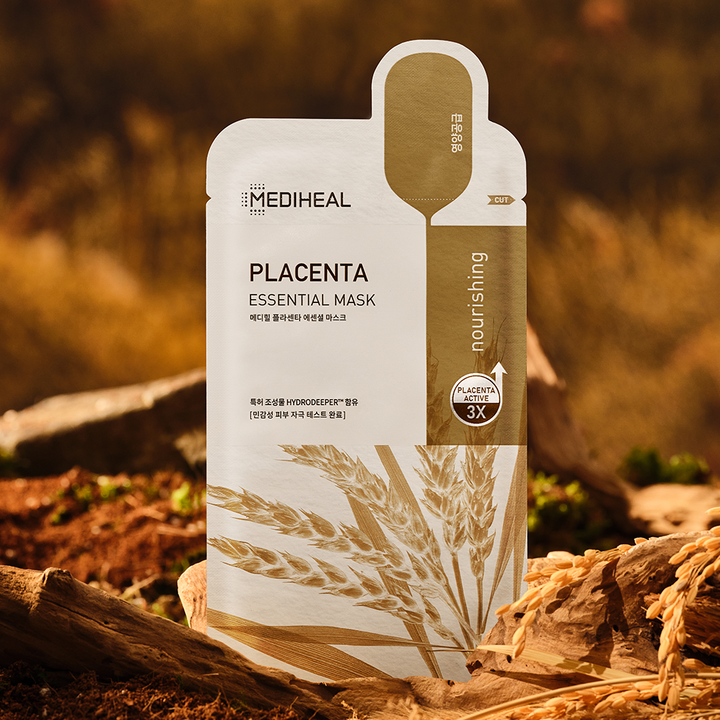 MEDIHEAL Placenta Essential Mask (10pcs) - Kiyoko Beauty