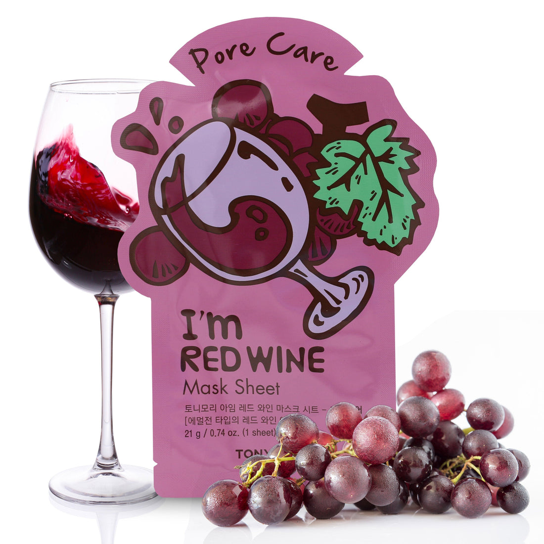 TONYMOLY I'm Real Red Wine Mask Sheet (1pcs) - Kiyoko Beauty