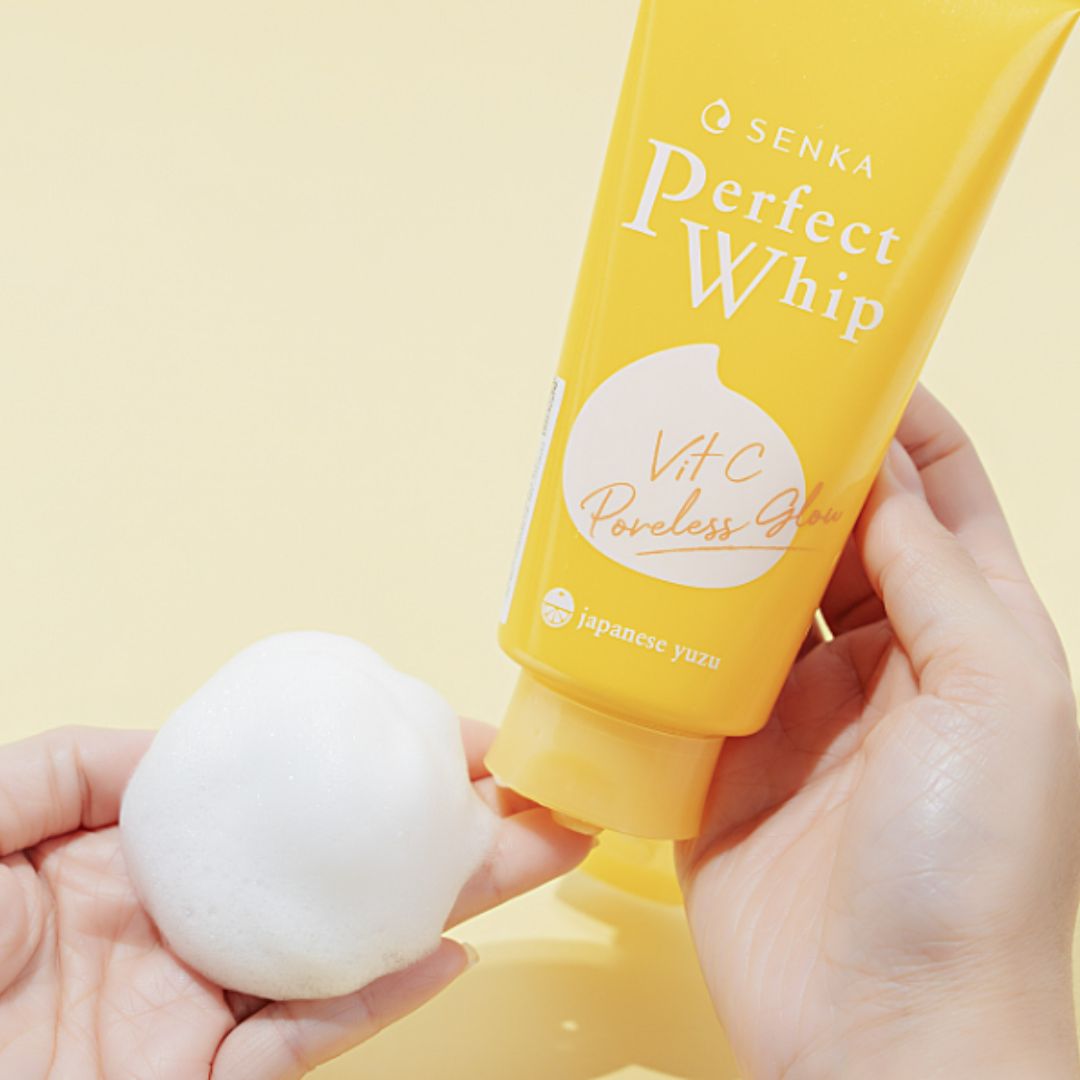 Shiseido Senka Perfect Whip Vit C Poreless Foam Cleanser (100g) - Kiyoko Beauty