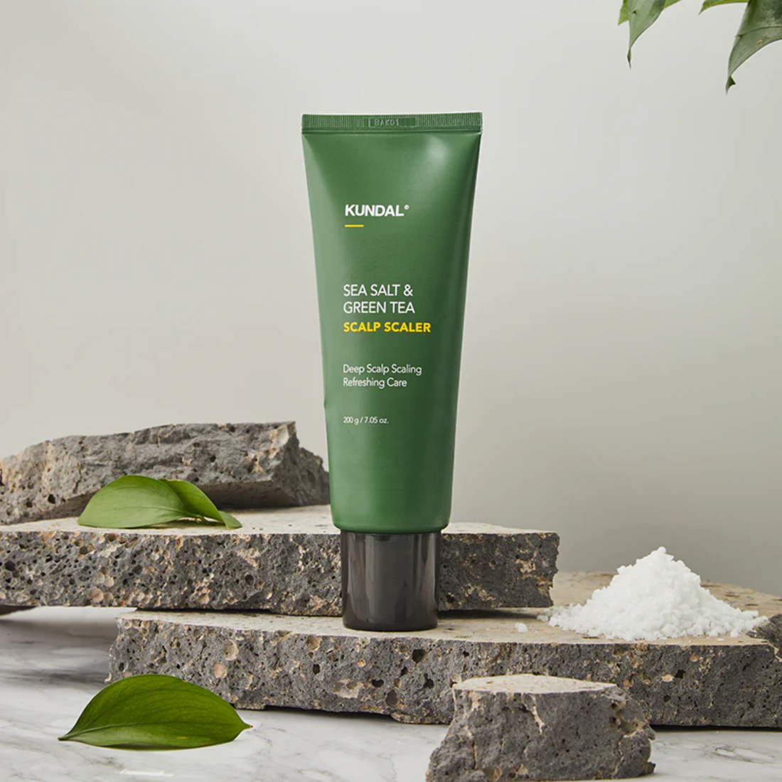 KUNDAL Sea Salt & Green Tea Scalp Scaler (200g) Packaging 