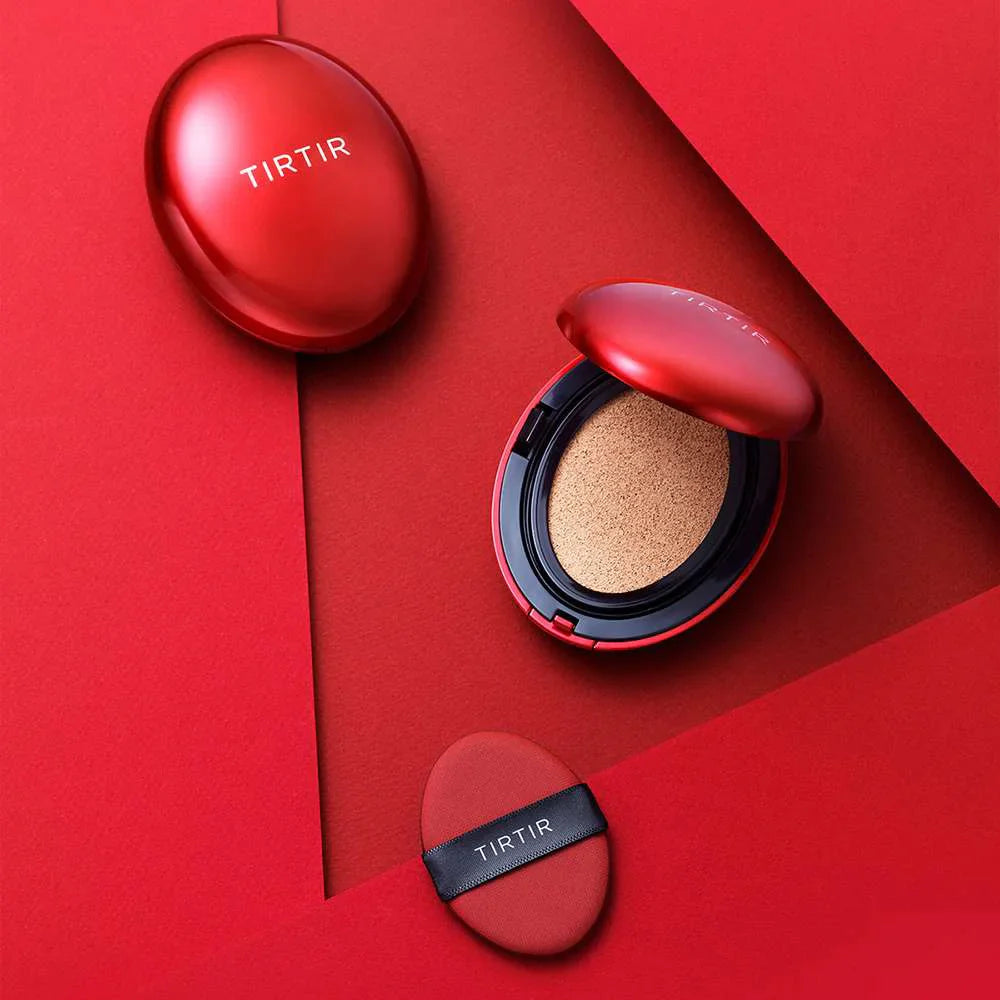 TIRTIR Mask Fit Red Cushion best full coverage makeup base foundation light medium dark shades colors Korean Japanese cosmetics K Beauty World