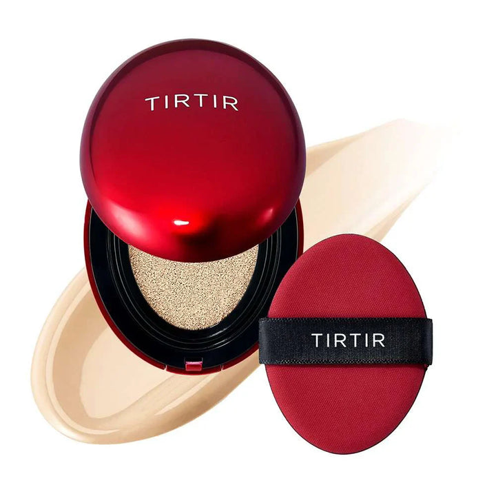 TIRTIR Mask Fit Red Cushion 17W French Vanilla light pale warm skin tone Korean cosmetics makeup foundation high coverage SPF concealers K Beauty World