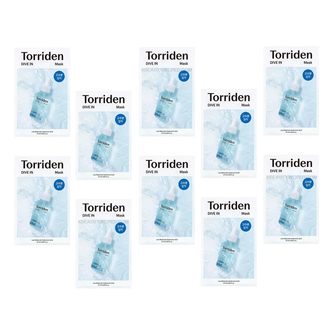 Torriden DIVE-IN Low Molecular Hyaluronic Acid Mask Pack (Set of 10)