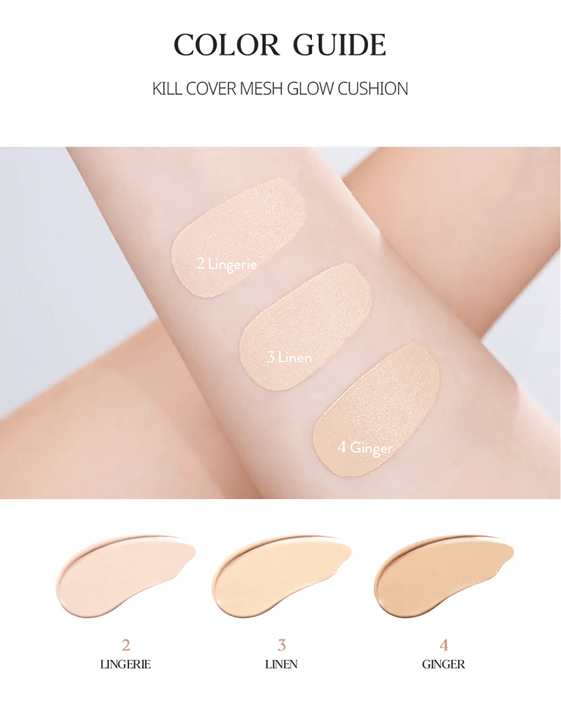 CLIO Kill Cover Mesh Glow Cushion SPF50+/PA++++ (15g) - Kiyoko Beauty