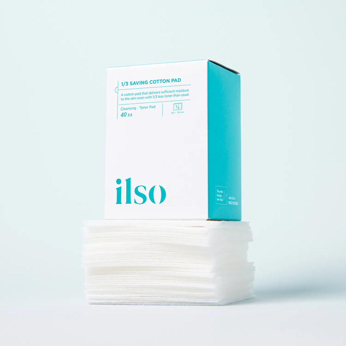 ILSO 1/3 Saving Cotton Pad (40 Sheets) - Kiyoko Beauty