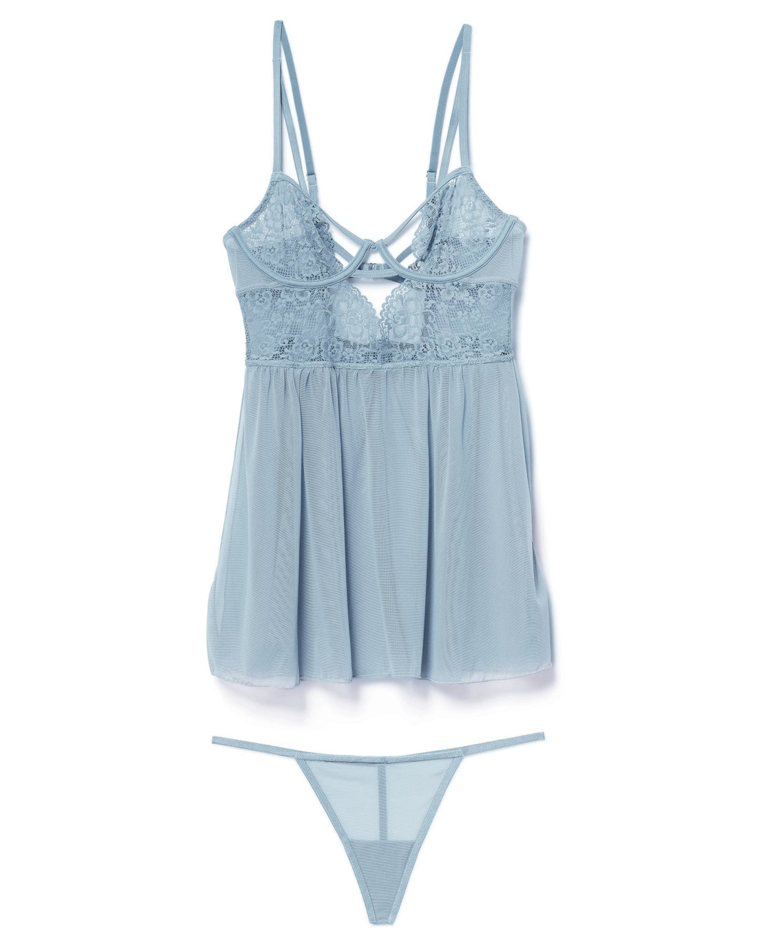 Rae Medium Blue Unlined Babydoll