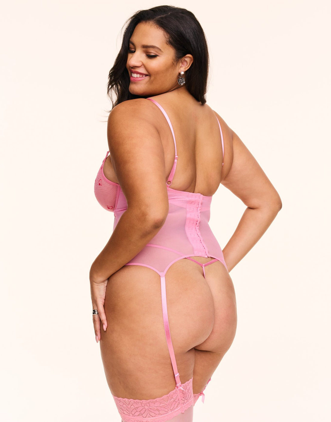 Lovette Medium Pink Plus Unlined Plunge Bustier