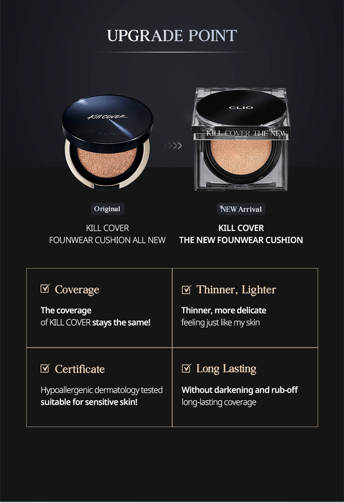 CLIO Kill Cover The New Founwear Cushion SPF50+ PA+++ - Kiyoko Beauty