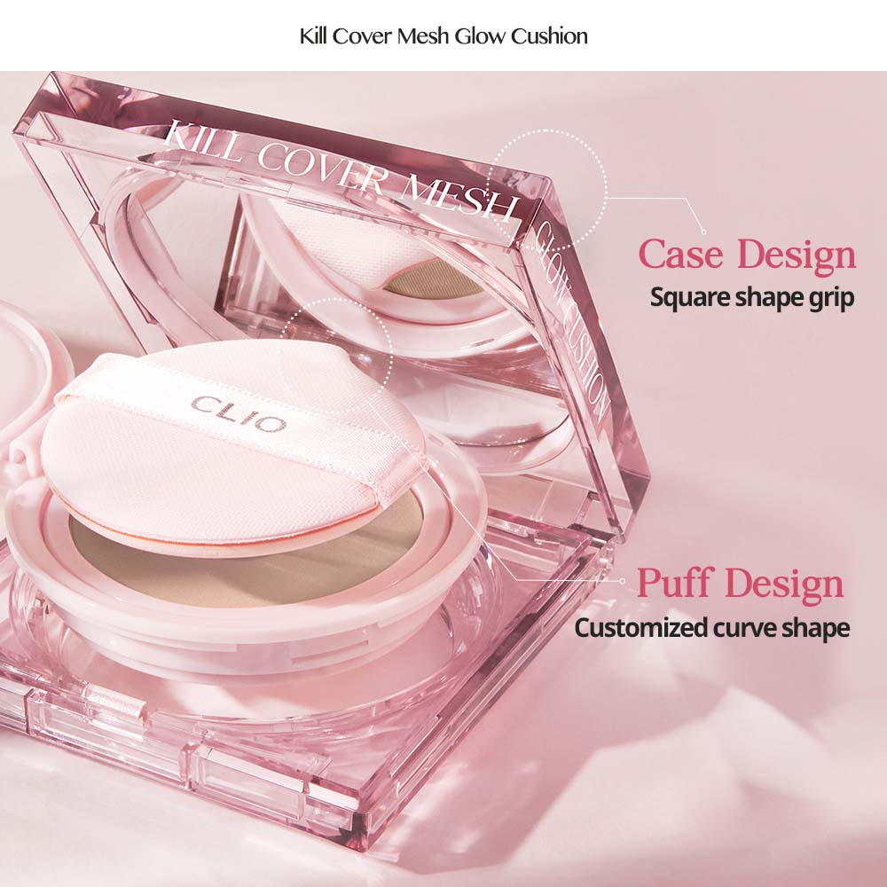 CLIO Kill Cover Mesh Glow Cushion SPF50+/PA++++ (15g) - Kiyoko Beauty