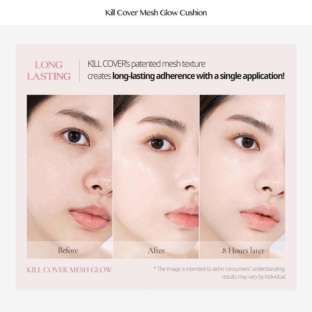 CLIO Kill Cover Mesh Glow Cushion SPF50+/PA++++ (15g) - Kiyoko Beauty