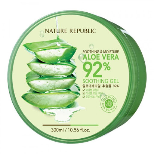 NATURE REPUBLIC Aloe Vera 92% Soothing Gel Tub (300ml) - Kiyoko Beauty